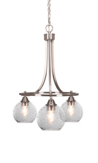 Paramount Three Light Chandelier in Brushed Nickel (200|3413-BN-4102)