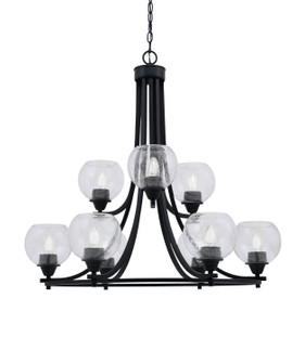 Paramount Nine Light Chandelier in Matte Black (200|3409-MB-4100)