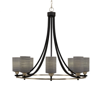 Paramount Eight Light Chandelier in Matte Black & Brushed Nickel (200|3408-MBBN-4062)