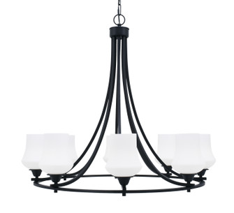 Paramount Eight Light Chandelier in Matte Black (200|3408-MB-681)