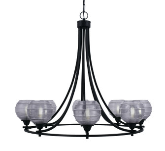 Paramount Eight Light Chandelier in Matte Black (200|3408-MB-5112)