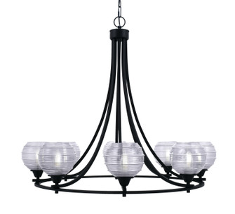 Paramount Eight Light Chandelier in Matte Black (200|3408-MB-5110)