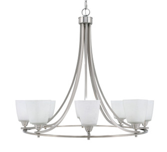 Paramount Eight Light Chandelier in Brushed Nickel (200|3408-BN-460)