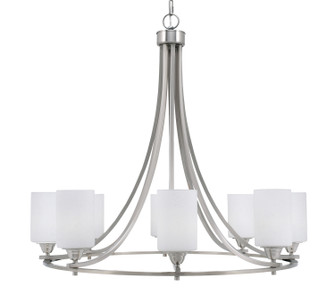 Paramount Eight Light Chandelier in Brushed Nickel (200|3408-BN-310)