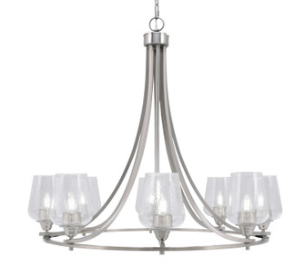 Paramount Eight Light Chandelier in Brushed Nickel (200|3408-BN-210)