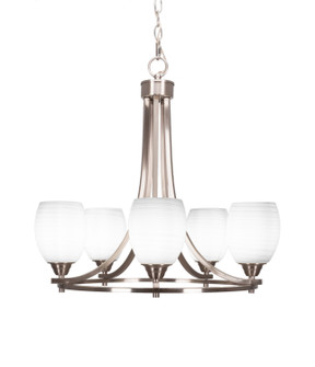 Paramount Five Light Chandelier in Brushed Nickel (200|3405-BN-615)