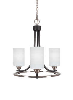 Paramount Three Light Chandelier in Matte Black & Brushed Nickel (200|3403-MBBN-4061)