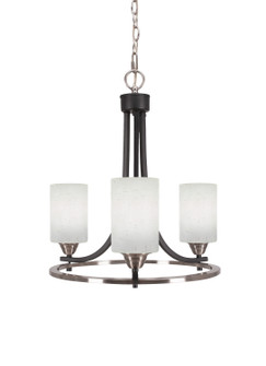 Paramount Three Light Chandelier in Matte Black & Brushed Nickel (200|3403-MBBN-310)