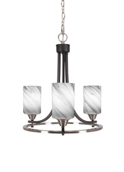 Paramount Three Light Chandelier in Matte Black & Brushed Nickel (200|3403-MBBN-3009)