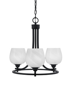 Paramount Three Light Chandelier in Matte Black (200|3403-MB-4811)