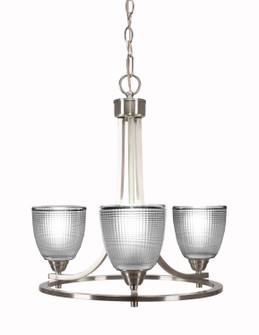 Paramount Three Light Chandelier in Brushed Nickel (200|3403-BN-500)