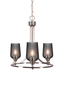 Paramount Three Light Chandelier in Brushed Nickel (200|3403-BN-4252)