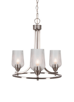 Paramount Three Light Chandelier in Brushed Nickel (200|3403-BN-4250)