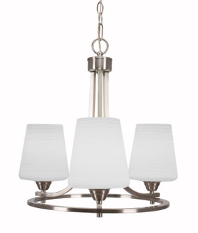 Paramount Three Light Chandelier in Brushed Nickel (200|3403-BN-4031)