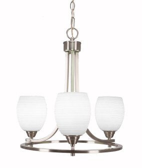 Paramount Three Light Chandelier in Brushed Nickel (200|3403-BN-4021)