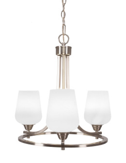 Paramount Three Light Chandelier in Brushed Nickel (200|3403-BN-211)