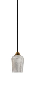 Paramount One Light Mini Pendant in Matte Black & Brass (200|3401-MBBR-4253)