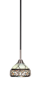 Paramount One Light Mini Pendant in Matte Black & Brushed Nickel (200|3401-MBBN-9485)