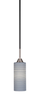 Paramount One Light Mini Pendant in Matte Black & Brushed Nickel (200|3401-MBBN-4092)