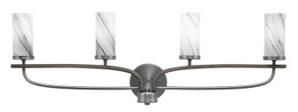 Monterey Four Light Bathroom Lighting in Graphite & Painted Distressed Wood-look (200|2914-GPDW-802)
