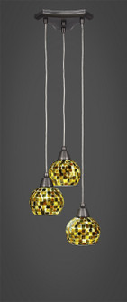 Europa Three Light Mini Pendant in Brushed Nickel (200|28-BN-407)