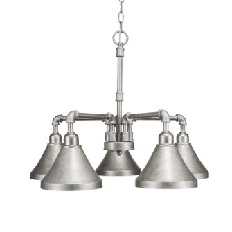 Vintage Five Light Chandelier in Aged Silver (200|285-AS-410)