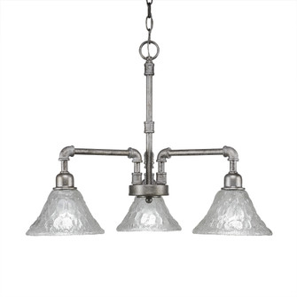 Vintage Three Light Chandelier in Aged Silver (200|283-AS-451)
