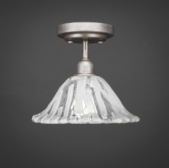 Vintage One Light Semi Flush in Aged Silver (200|280-AS-7193)