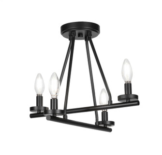 Trinity Four Light Semi-Flush Mount in Matte Black (200|2807-MB)