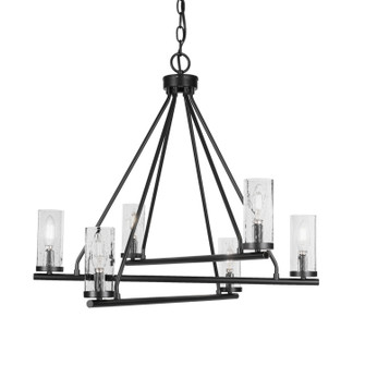 Trinity Six Light Chandelier in Matte Black (200|2806-MB-800B)