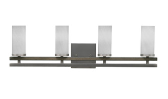 Belmont Four Light Bathroom Lighting in Graphite & Painted Distressed Wood-look (200|2714-GPDW-811)