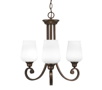 Curl Three Light Chandelier in Bronze (200|253-BRZ-211)