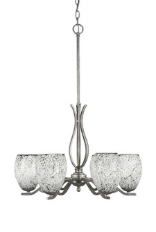 Revo Six Light Chandelier in Aged Silver (200|246-AS-4165)