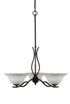 Revo Three Light Chandelier in Dark Granite (200|243-DG-613)