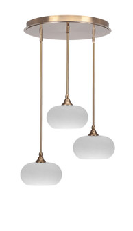 Empire Three Light Pendalier in New Age Brass (200|2183-NAB-214)