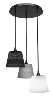 Empire Three Light Pendalier in Matte Black (200|2183-MB-4081-4082-4089)