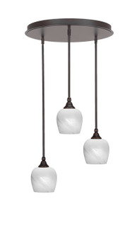 Empire Three Light Pendalier in Dark Granite (200|2183-DG-4811)