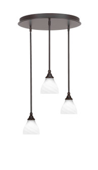 Empire Three Light Pendalier in Dark Granite (200|2183-DG-4761)