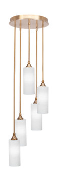 Empire Five Light Pendalier in New Age Brass (200|2145-NAB-4091)