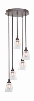 Empire Five Light Pendalier in Dark Granite (200|2145-DG-461)