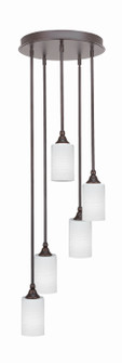 Empire Five Light Pendalier in Dark Granite (200|2145-DG-4061)