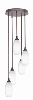 Empire Five Light Pendalier in Dark Granite (200|2145-DG-4041)