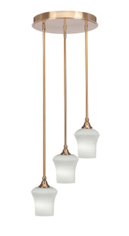 Empire Three Light Cluster Pendalier in New Age Brass (200|2143-NAB-681)