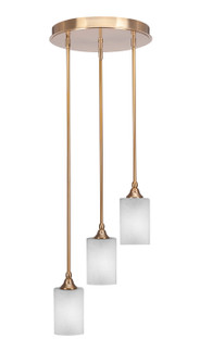 Empire Three Light Cluster Pendalier in New Age Brass (200|2143-NAB-531)