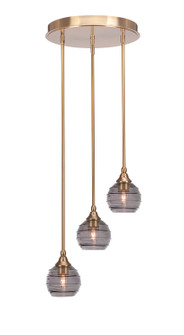 Empire Three Light Cluster Pendalier in New Age Brass (200|2143-NAB-5112)