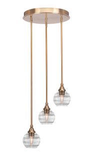 Empire Three Light Cluster Pendalier in New Age Brass (200|2143-NAB-5110)