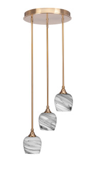 Empire Three Light Cluster Pendalier in New Age Brass (200|2143-NAB-4819)