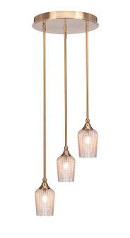 Empire Three Light Cluster Pendalier in New Age Brass (200|2143-NAB-4253)