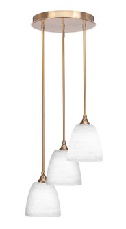 Empire Three Light Cluster Pendalier in New Age Brass (200|2143-NAB-4071)