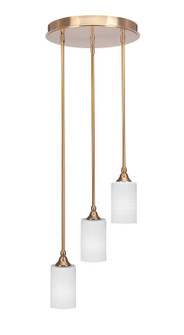 Empire Three Light Cluster Pendalier in New Age Brass (200|2143-NAB-4061)